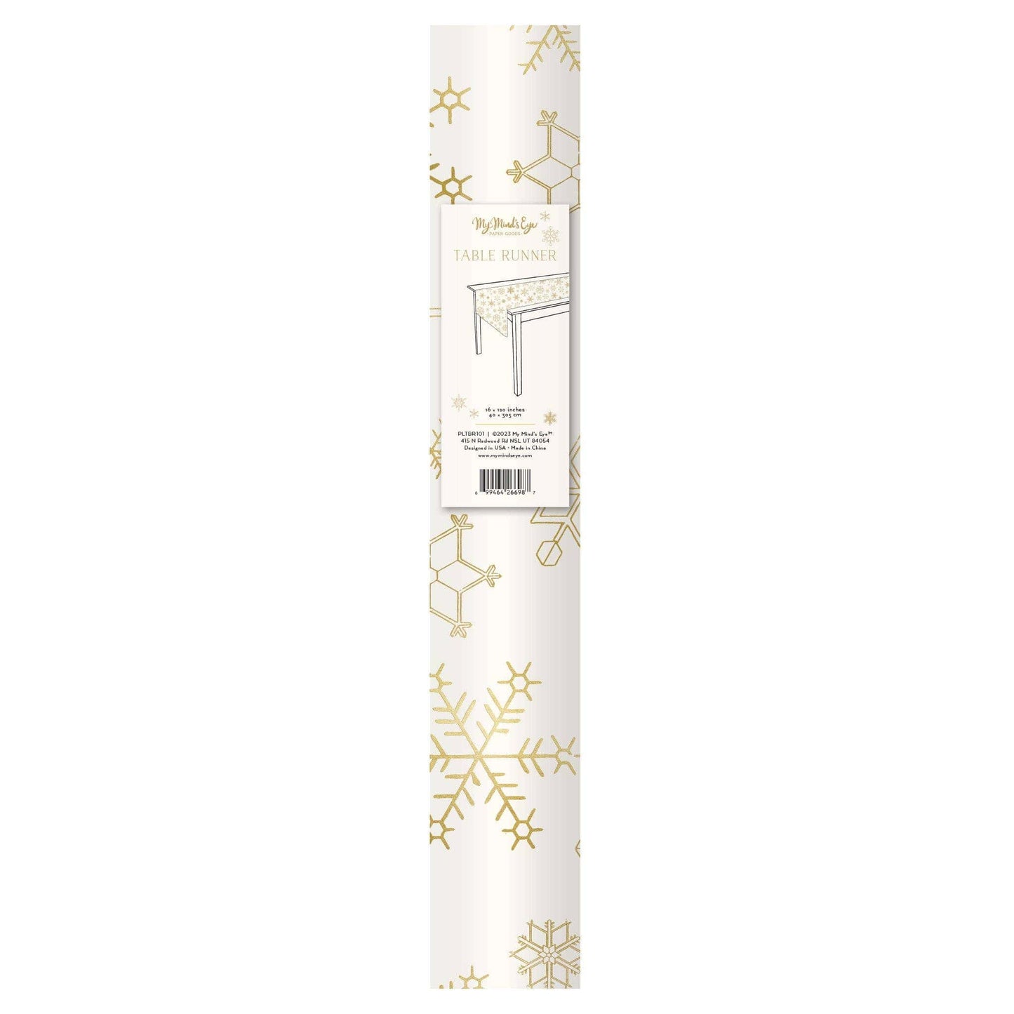 Golden Snowflake Paper Table Runner