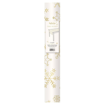 Golden Snowflake Paper Table Runner