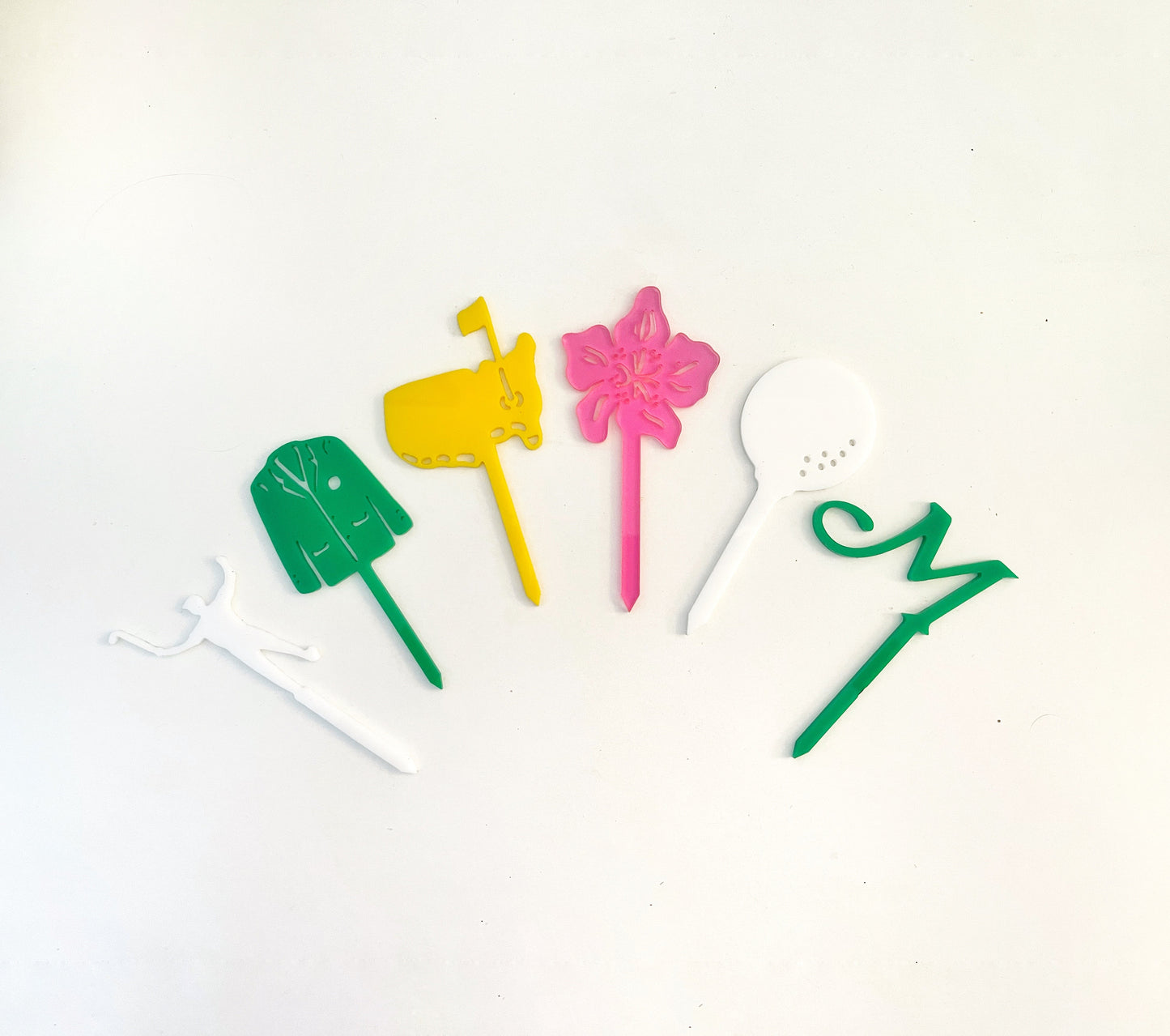 Masters Party Pack - Golf Tournament Party Decorations Stir Sticks Food Picks Cupcake Toppers