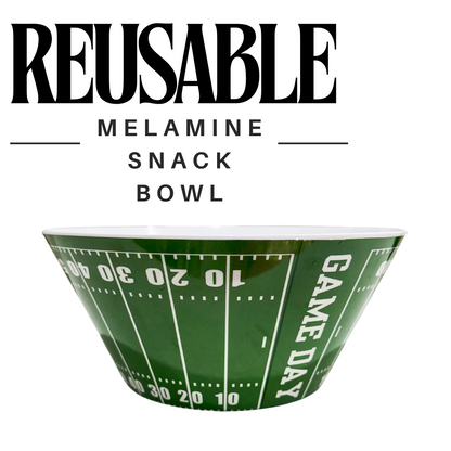Football Game Day Snack Bowl — Reusable Melamine Chip & Serving Bowl for Tailgates