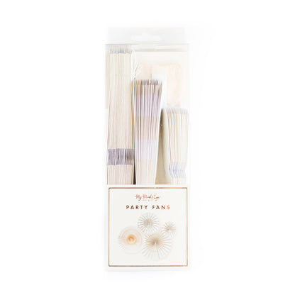 Baby It's Cold Outside Ivory and White Party Fans