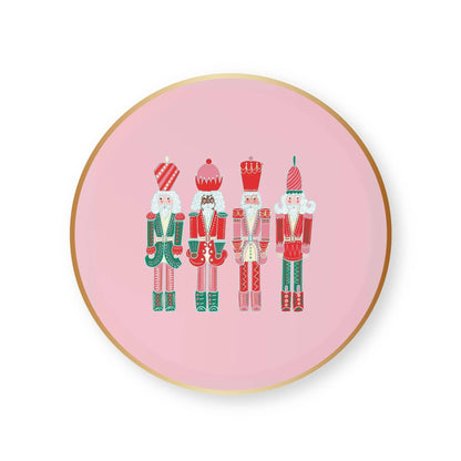 Elegant Pink Nutcracker Dessert and Appetizer Plates