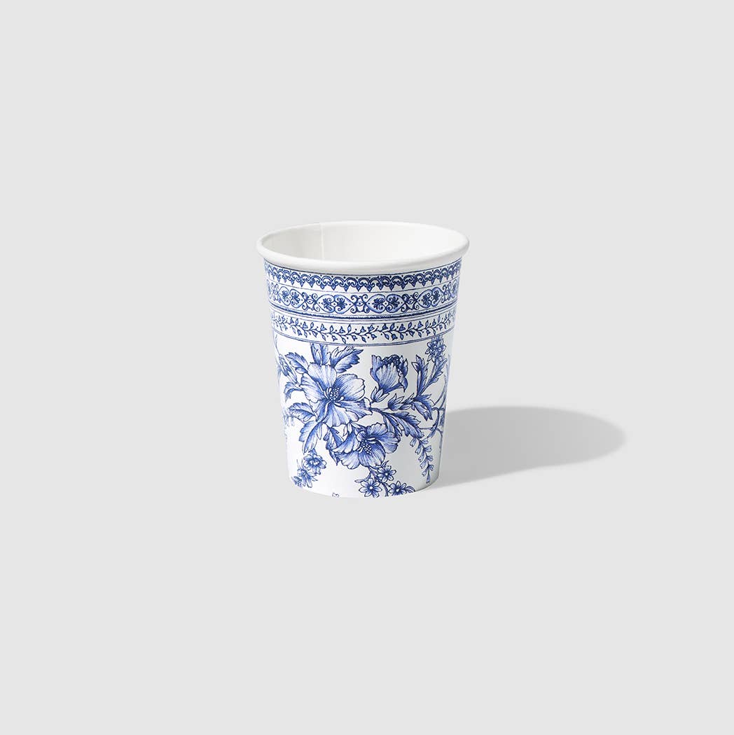 Blue Toile Paper Cups