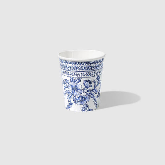 Blue Toile Paper Cups