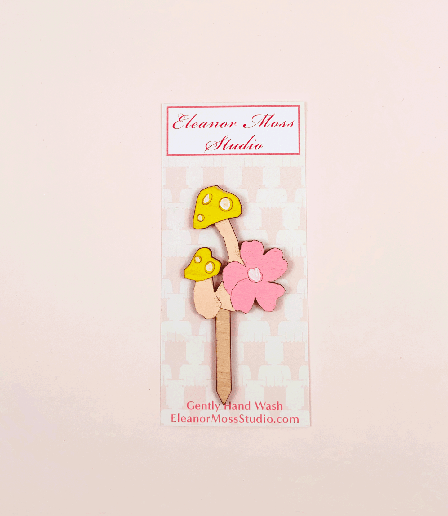 Mushroom and Flower Cake Topper Yellow Mushrooms