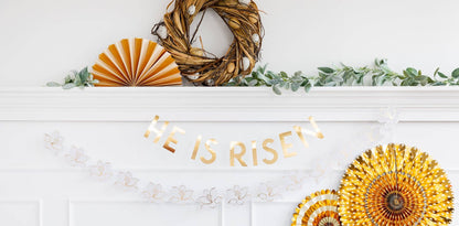 He is Risen Banner - Easter Decor