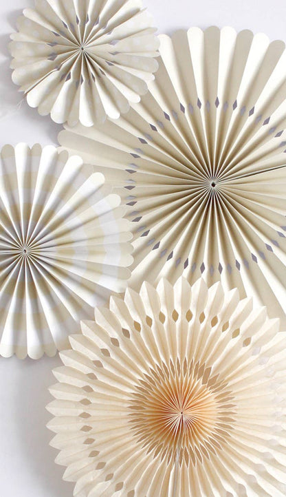 Baby It's Cold Outside Ivory and White Party Fans