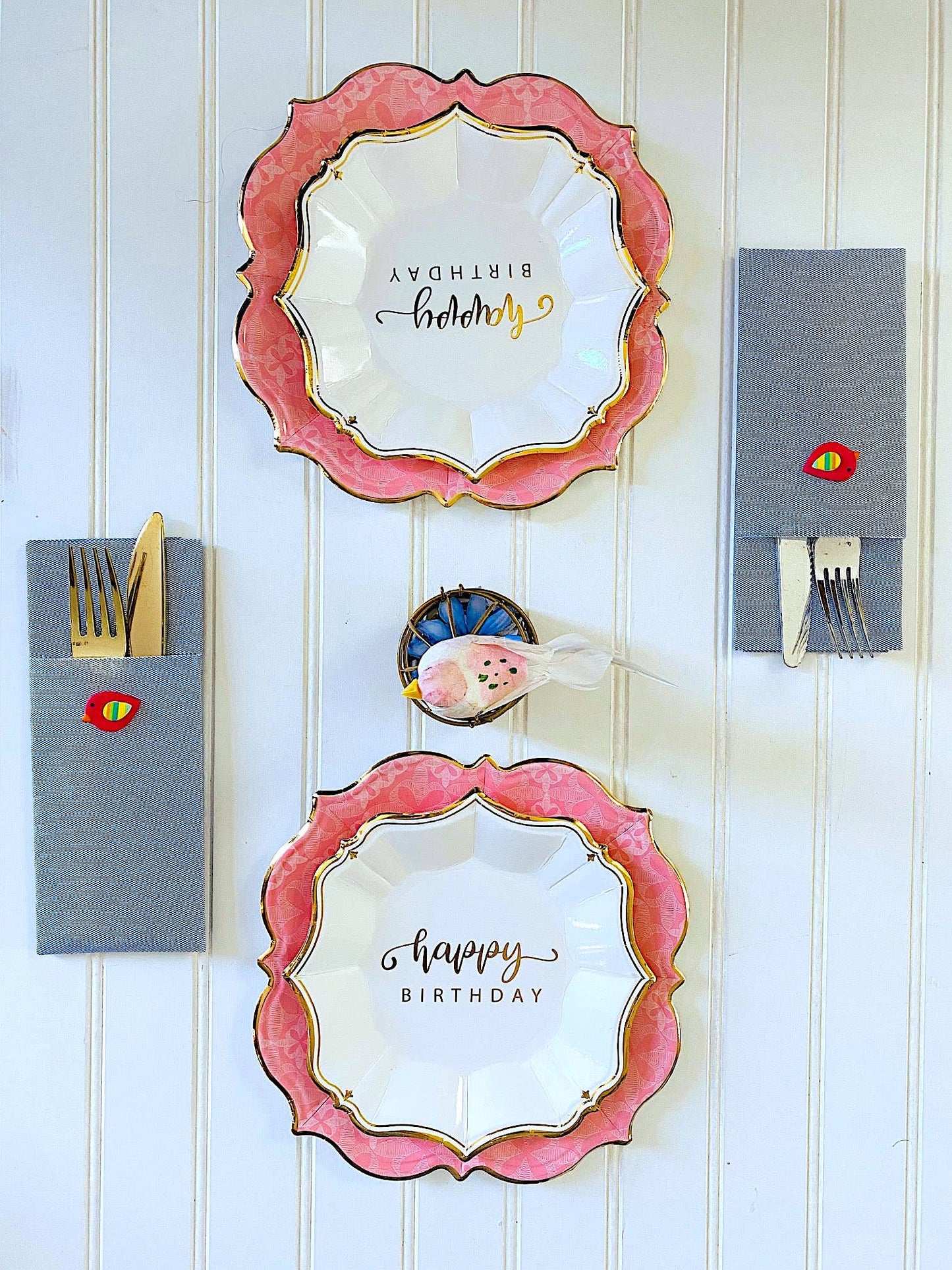 Happy Birthday Cake Plates