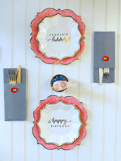 Happy Birthday Cake Plates