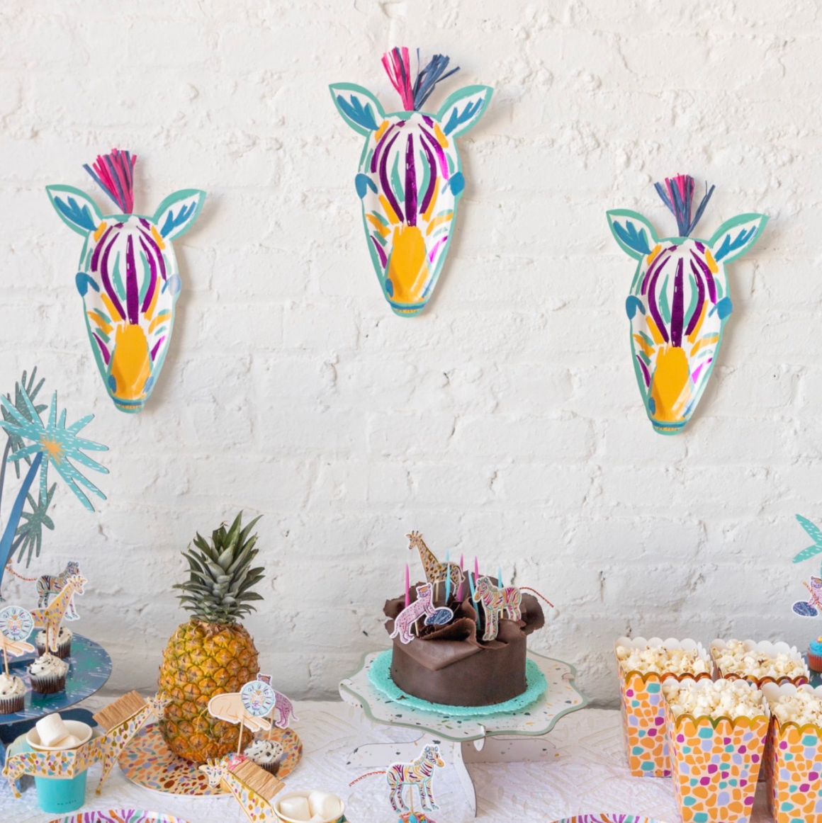 Safari Party Zebra Platters - Set of 4