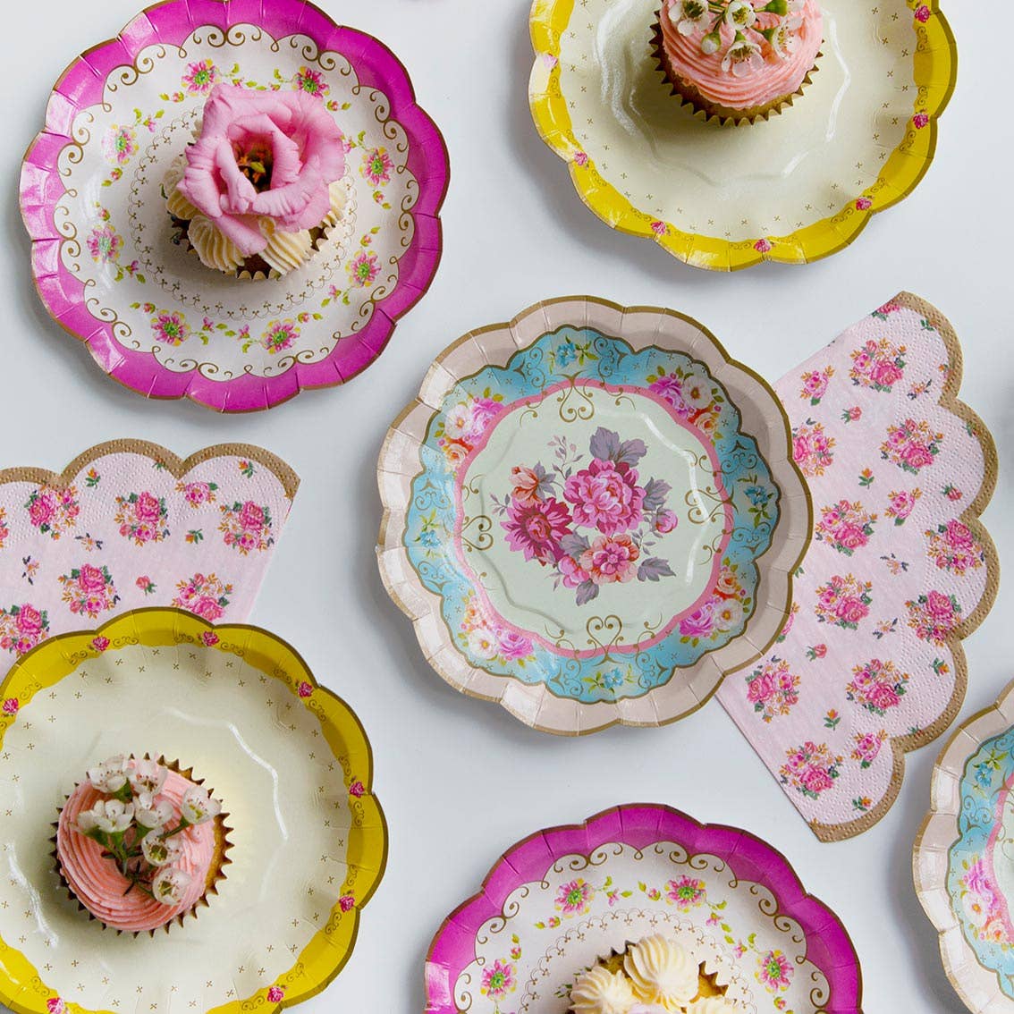 Tea Party Ideas - Floral Paper Plates
