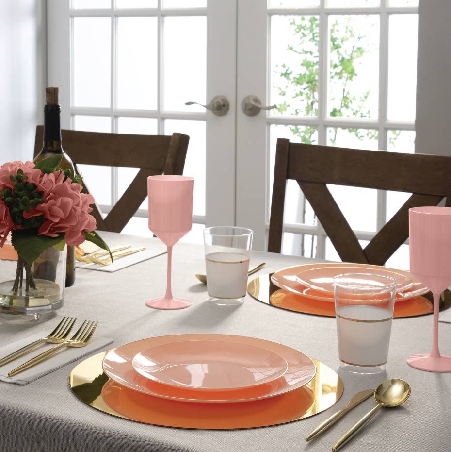 Peach  Dessert Plates - Plastic