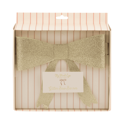 Gold Glitter Bow Garland