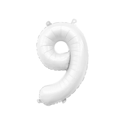 White Mylar Number Balloons (32 Inches): 3