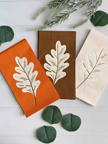 Friendsgiving Essentials - Oak Leaf Fall Dinner Napkins for Thanksgiving Gathering