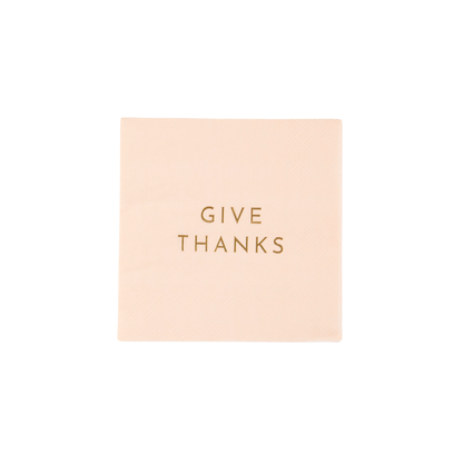 Give Thanks Peach Cocktail Napkins