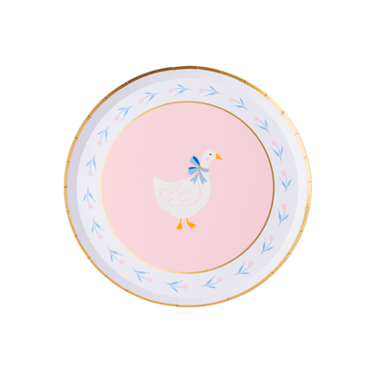 Silly Goose Baby Shower Plates Storybook Party 8" 8pk