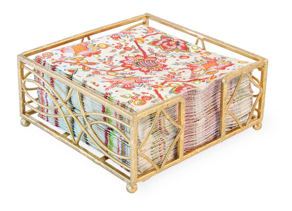 Gold Cocktail Napkin Caddy: Hostess Gift