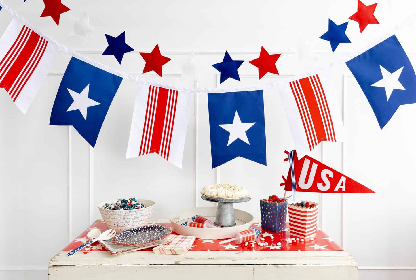 Red White and Blue Outdoor Fabric Banner