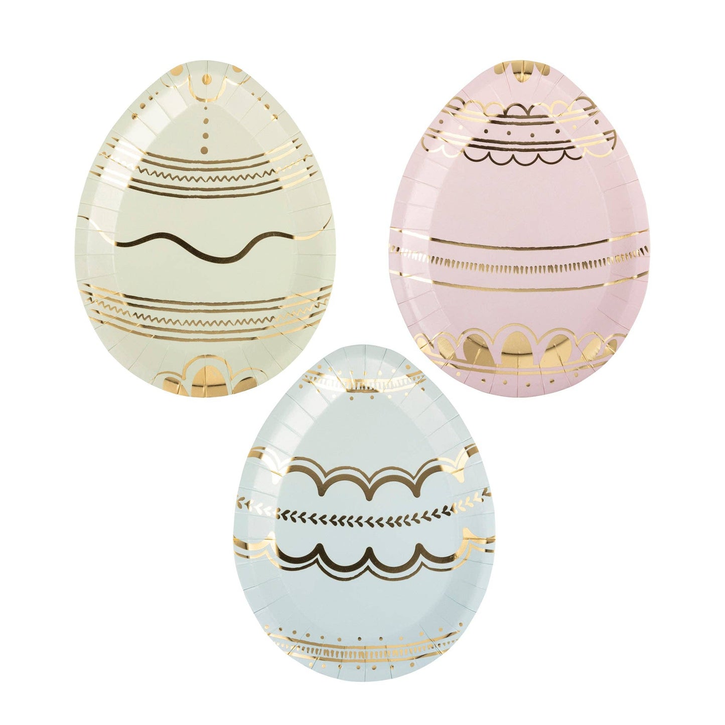 Pastel and Gold Easter Egg Plates