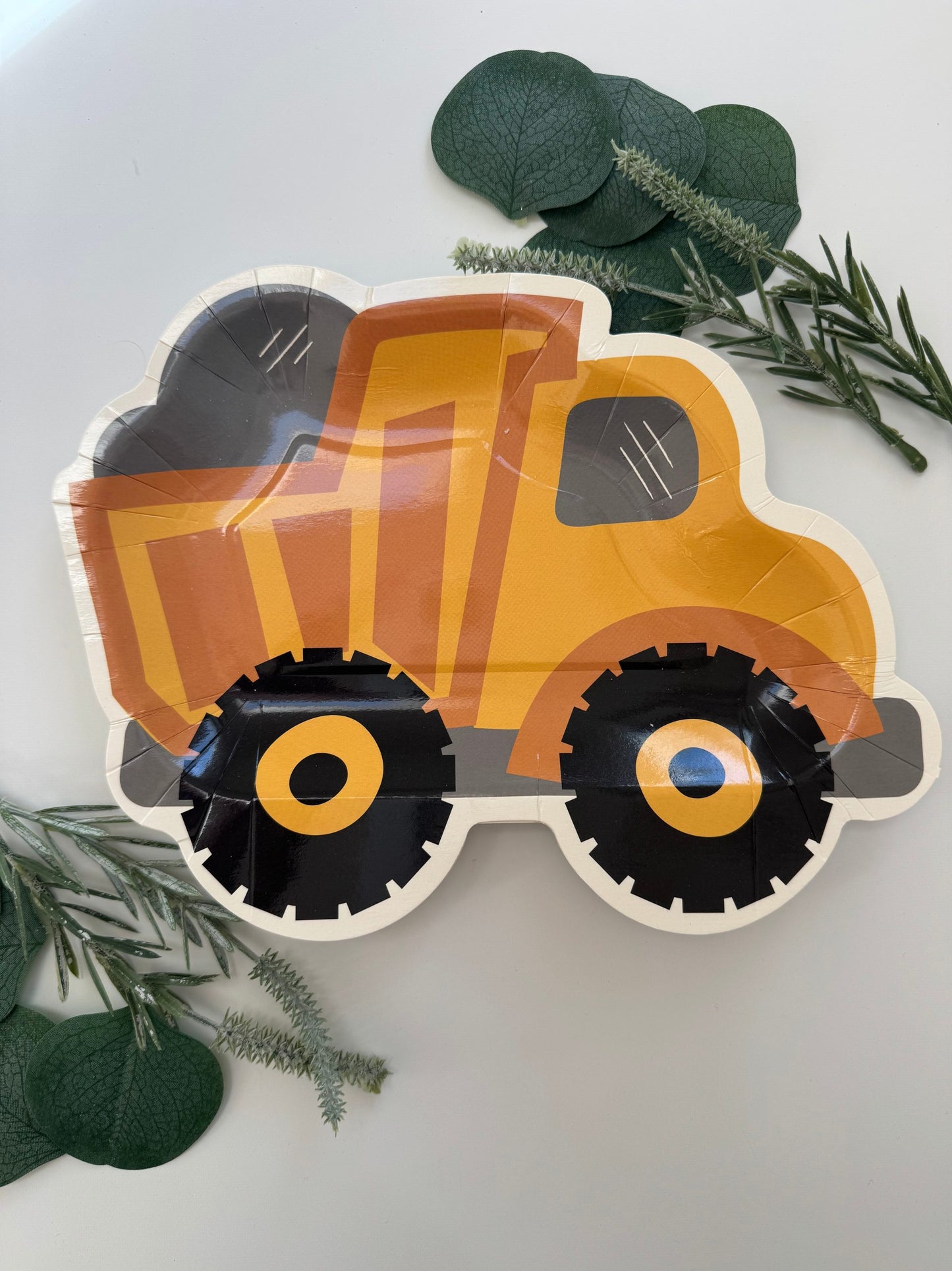 Construction Dump Truck Paper Plates