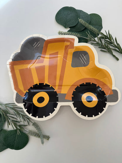 Construction Dump Truck Paper Plates