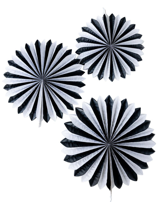 Vintage Halloween Black and Cream Backdrop Fans