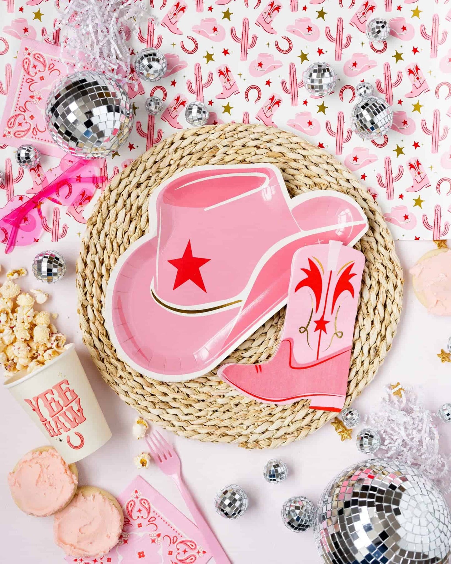 Cowgirl Hat Paper Party Plates