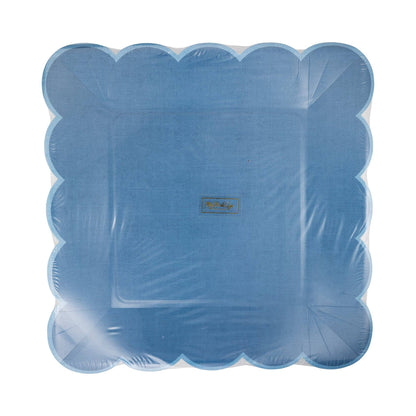 Hamptons Blue Large Scallop 11" Paper Plate