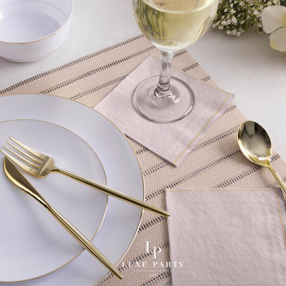 Linen Colored Cocktail Napkins