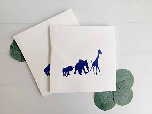 Blue Safari Party Luncheon Napkins