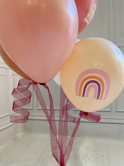 Wide Burgundy Balloon Tails - Set of 5