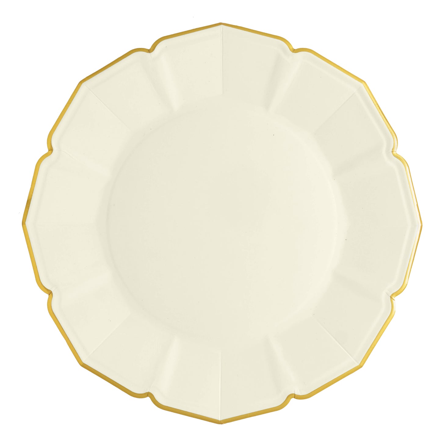 Cream Scalloped Paper Dinner Plates