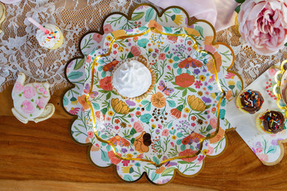 Fancy Tea Party Plates - 4 Designs