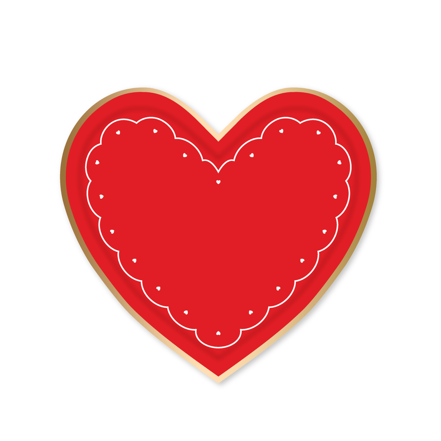 Red Heart Paper Plates - Valentine's Day Dessert Plates Set of 8