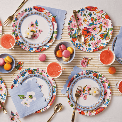 Ice Blue Floral Cocktail Napkins - Vera Bradley