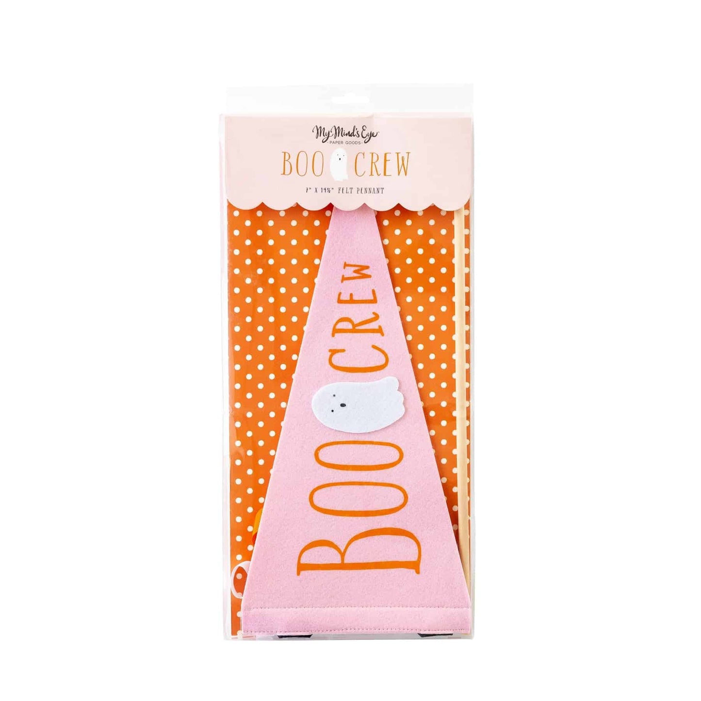 Pink Boo Crew Felt Pennant