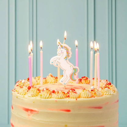 Pastel Birthday Candles | 16 Pack Tall Cake Candles by Talking Tables
