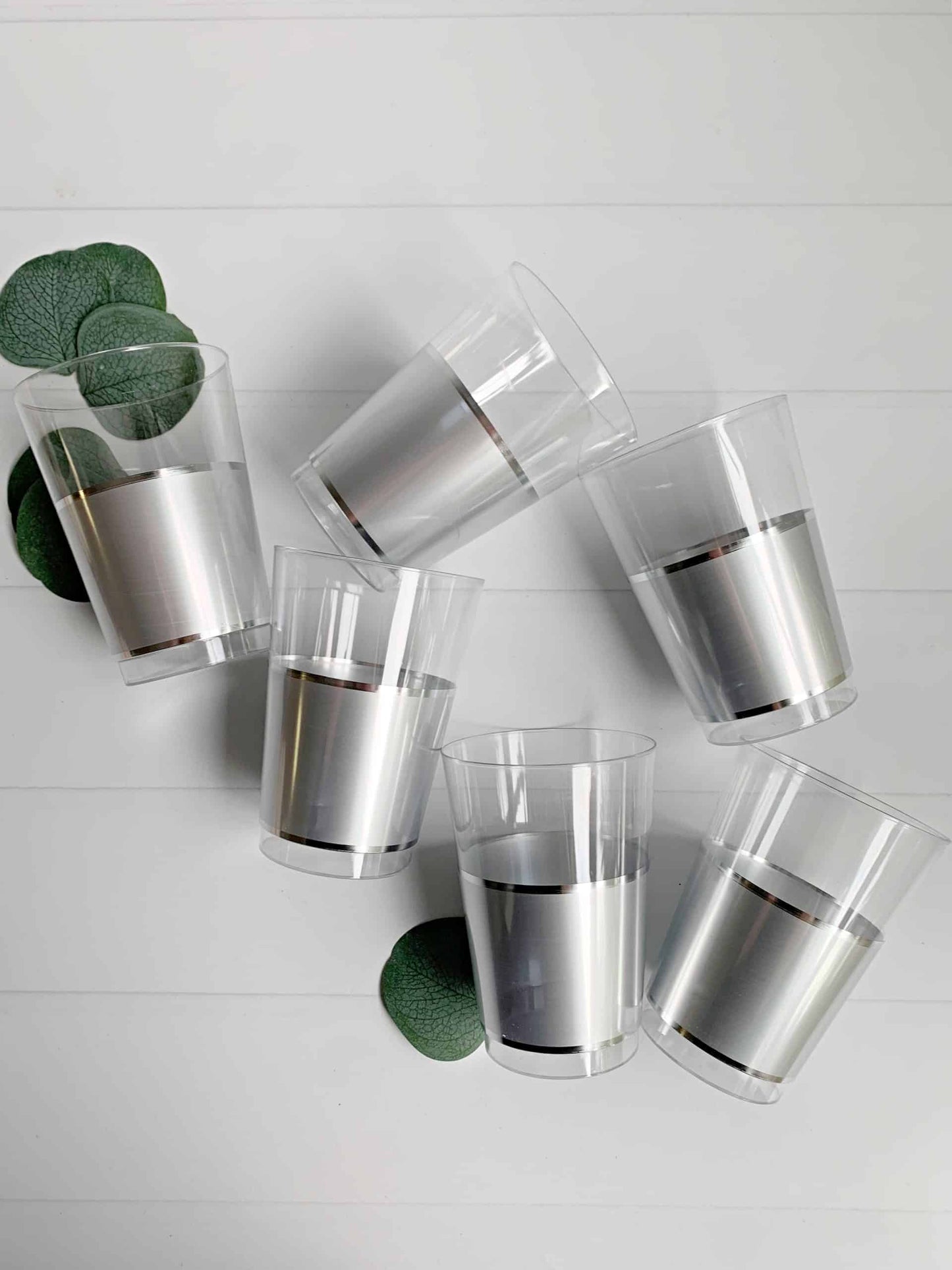 Silver Plastic Cups | 10 Cups