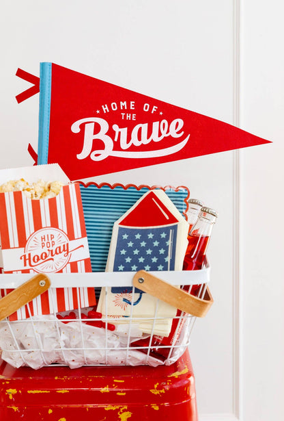Home of the Brave Felt Pennant Banner
