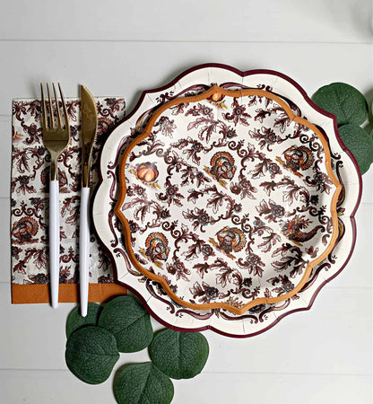 Turkey Toile Dinner Napkins 16ct