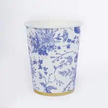 Chinoiserie Blue Toile Paper Party Cups