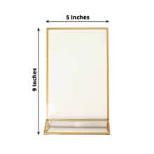 SINGLE  Gold Frame Acrylic Table Number Frame
