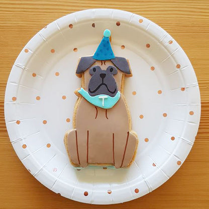 Gold Polka Dot Paper Plates - Cake Size