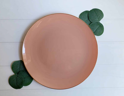 Clay with Gold Edge Dinner Plates 10.25"