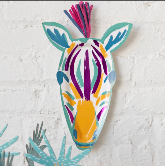 Safari Party Zebra Platters - Set of 4