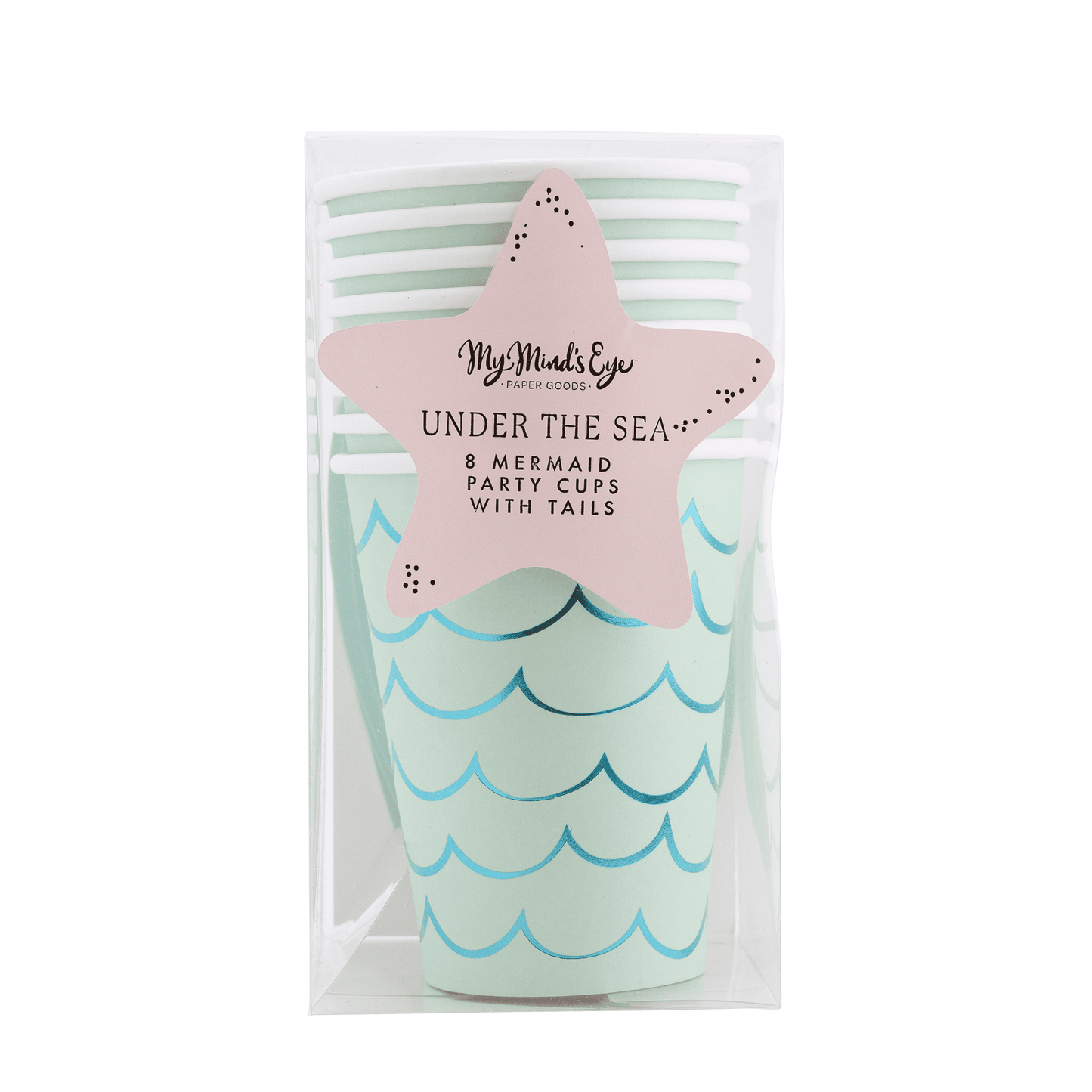 Mermaid Party Cups with Fishscales and a Tail