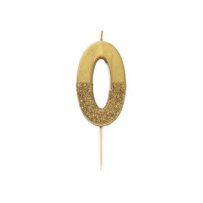 Gold Number Birthday Candles