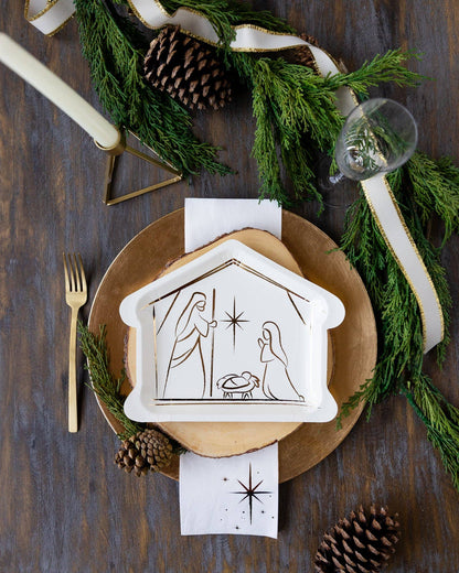 Celestial Dinner Napkins - Nativity Star