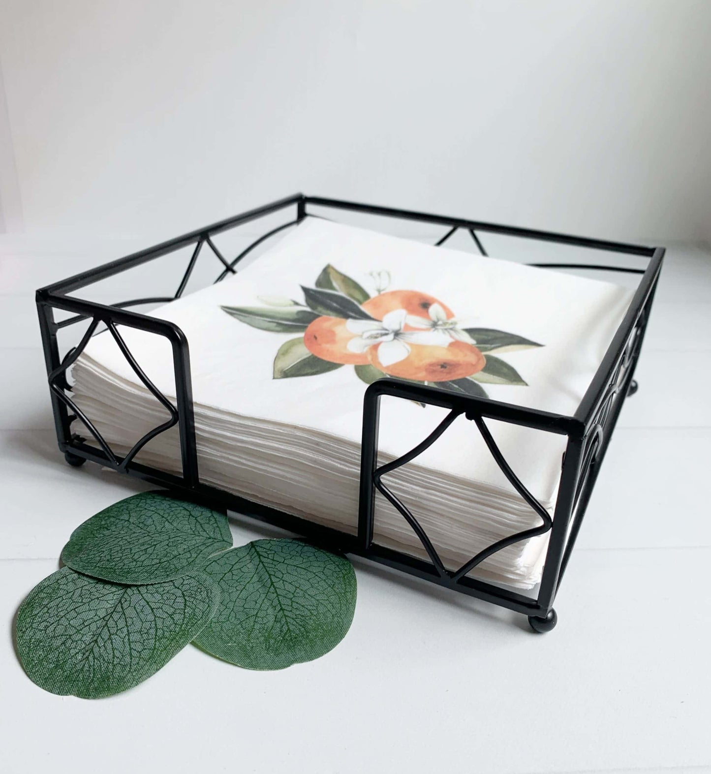 Black Luncheon Napkin Caddy